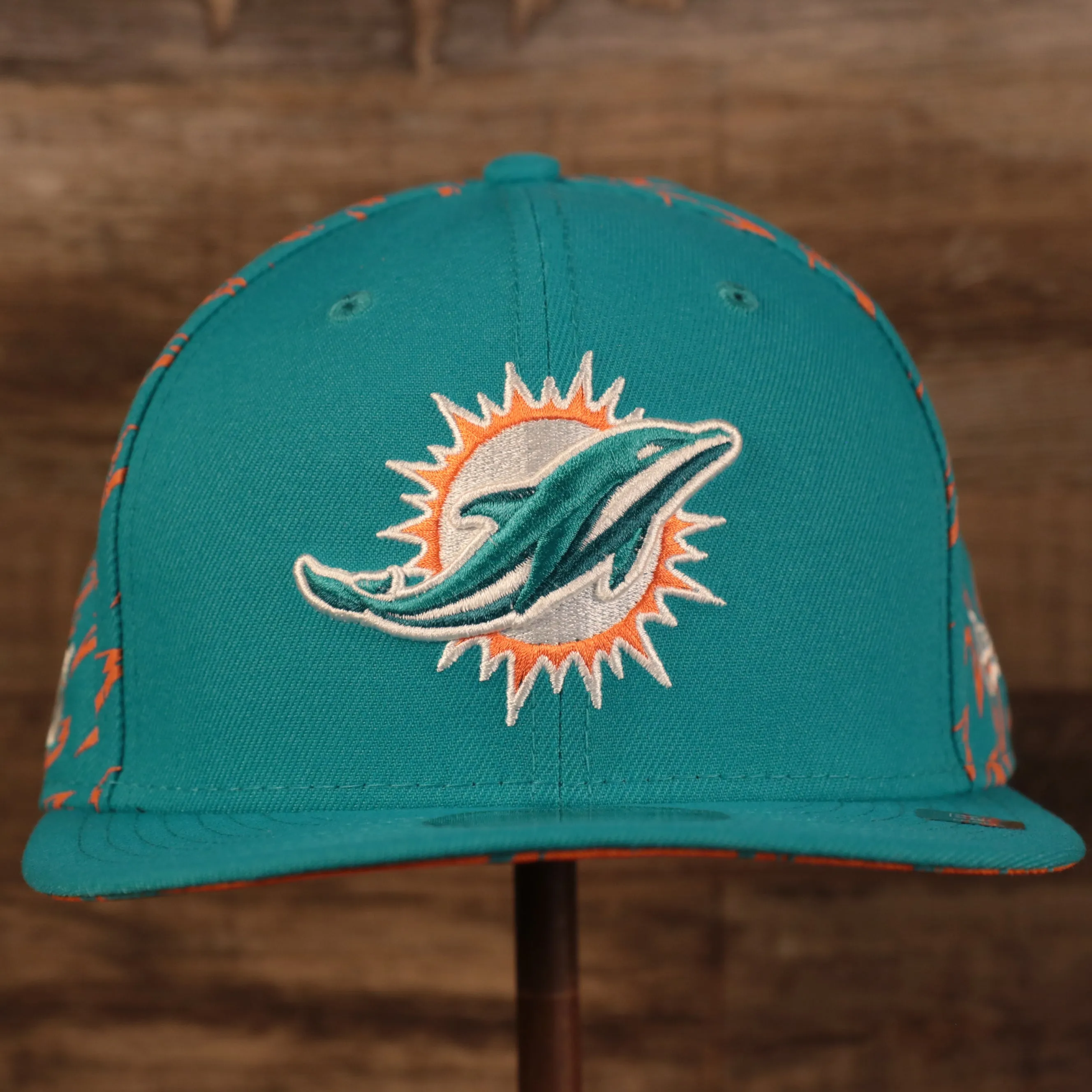 Miami Dolphins x Gatorade Teal 9Fifty Orange Bottom Snapback