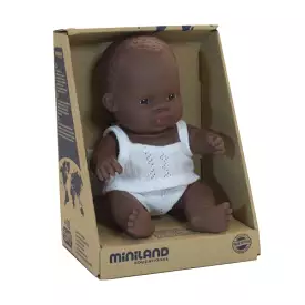 Miniland Doll Baby African Boy 21cm