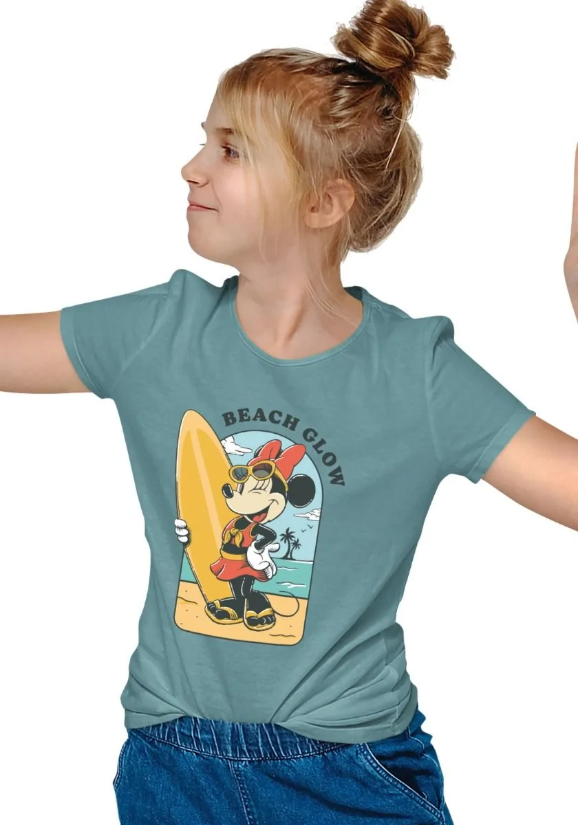 Minnie Beach Glow Sr Kids T-Shirt