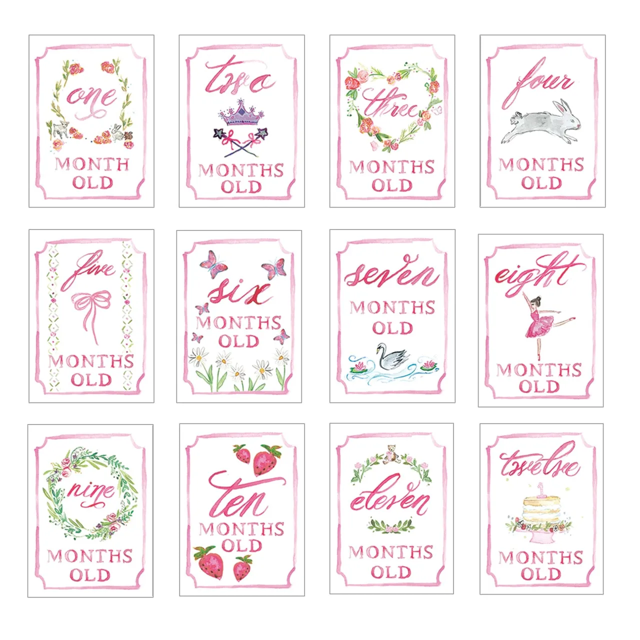 Month by Month Baby Cards