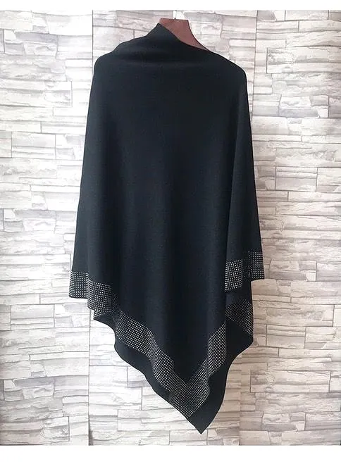 New Autumn Winter Fashion Diamond Knit Shawl L B-32223