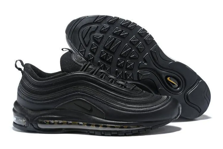 Nike Air Max 97 Black Gold Shoes Sale Men Size US 7, 8, 8.5, 9, 10, 11,