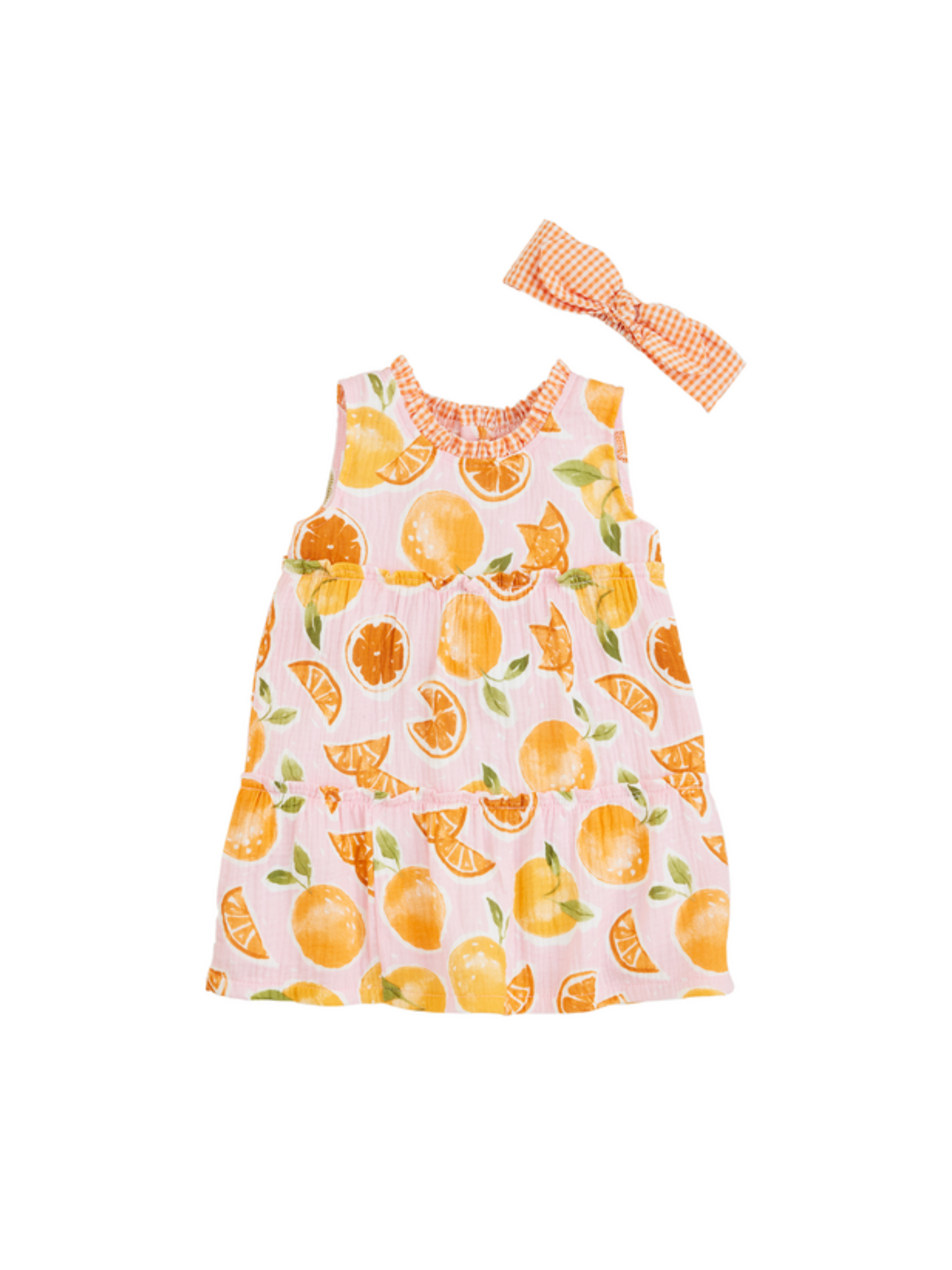 Orange Print Sundress - Girl