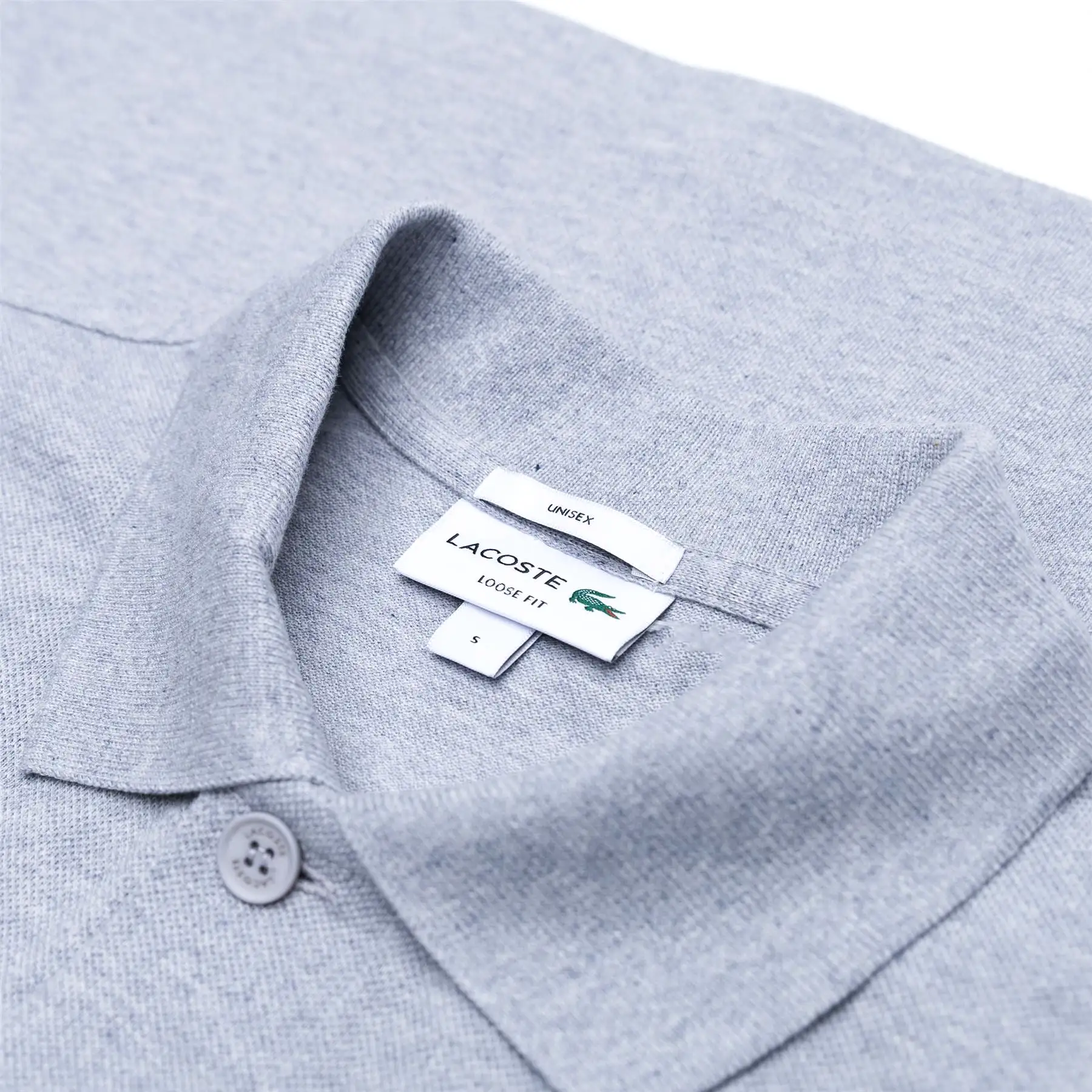 Oversize Croc Polo Silver Chine - SS23