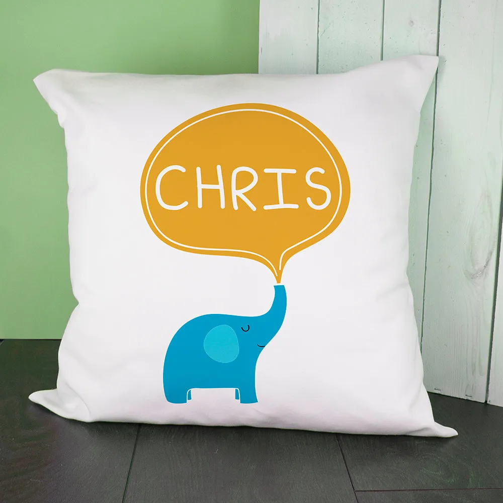 Personalised Hello Baby Elephant Cushion Cover