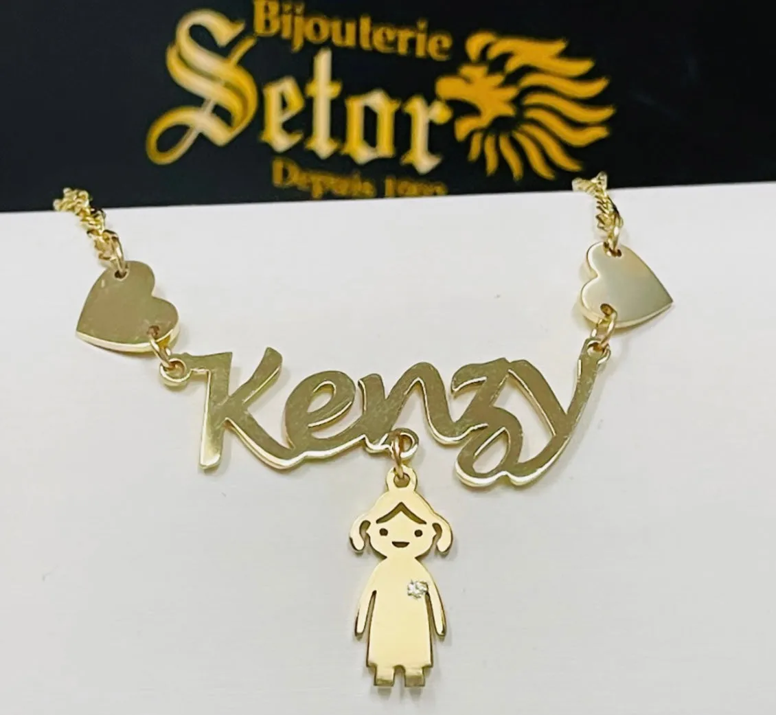 Personalized boy name necklace