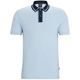 Phillipson 36 Slim Fit Cotton Polo Light Blue - SU24