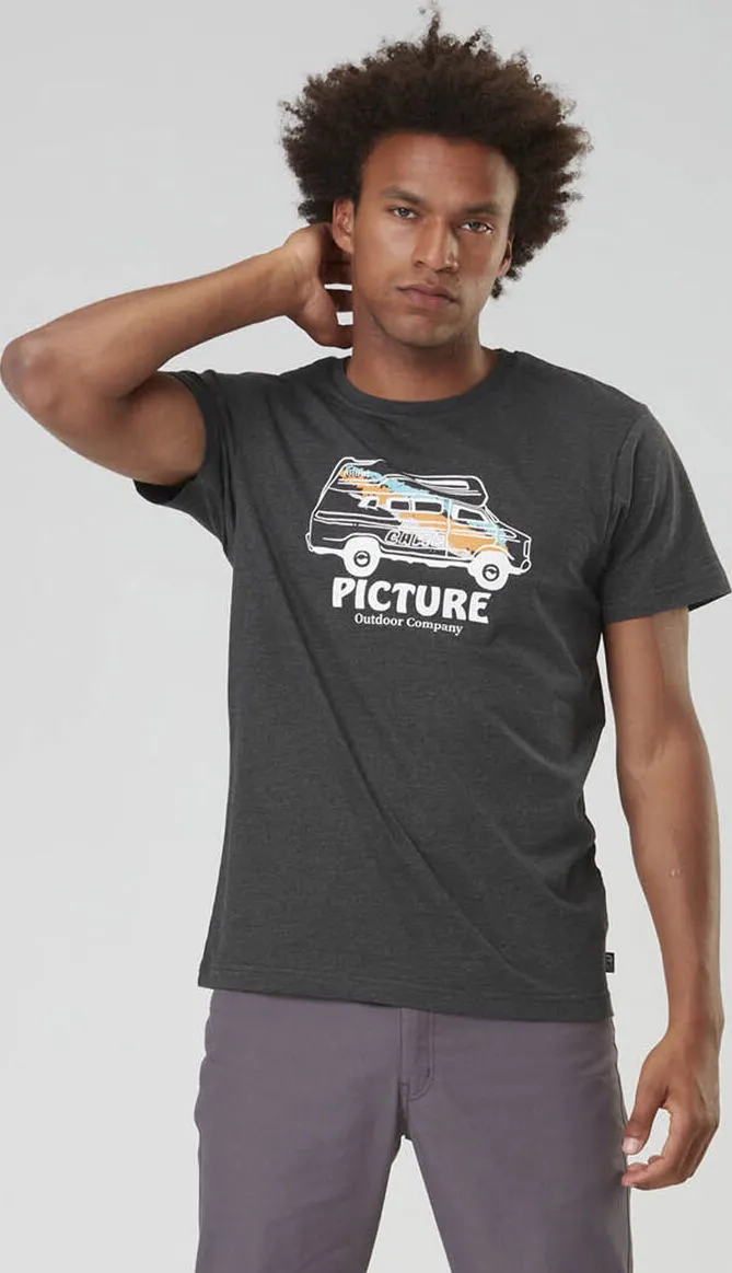 Picture Organic Clothing Men's Custom Van Tee Dark Grey Melange | Buy Picture Organic Clothing Men's Custom Van Tee Da