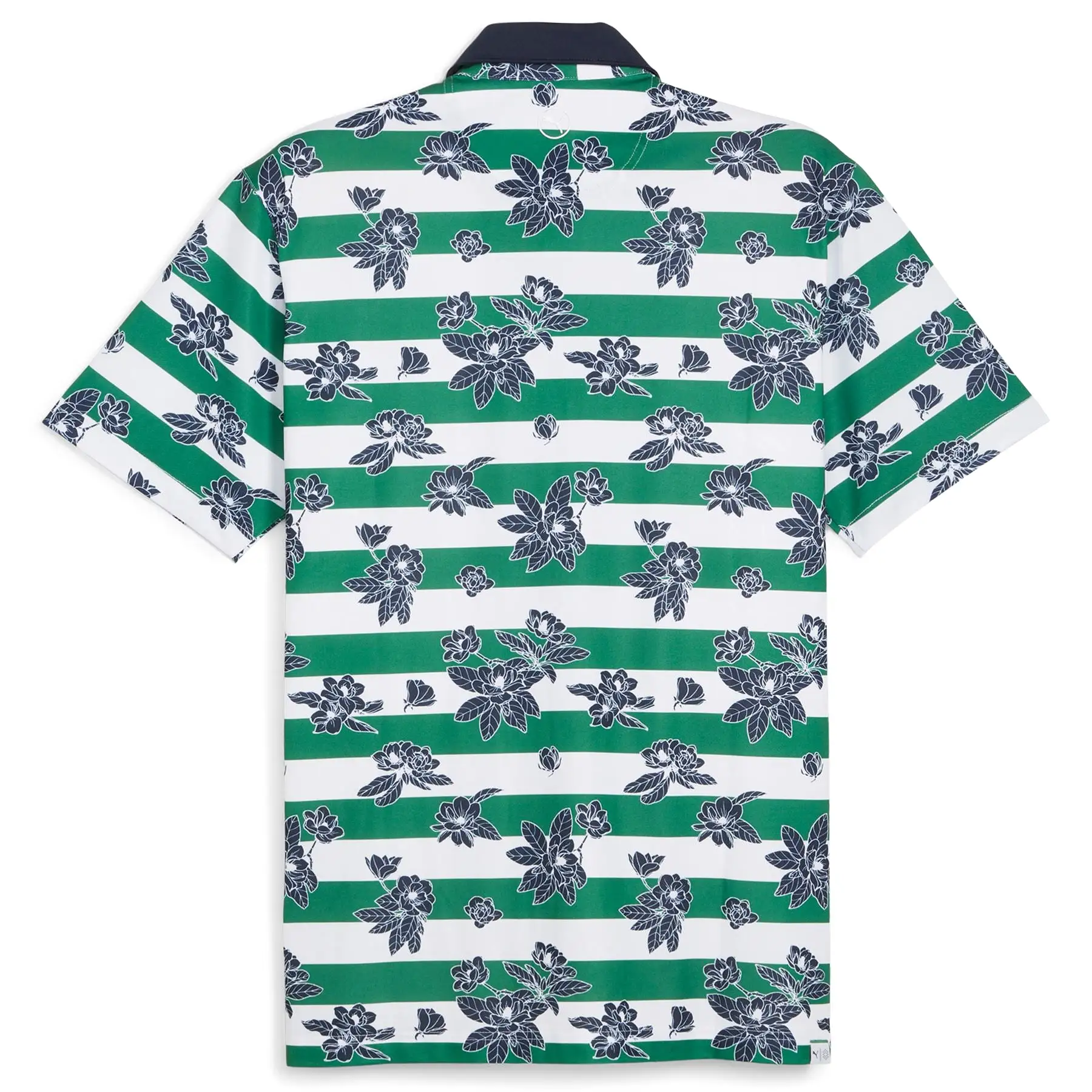 Pique Garden Printed Stripe Polo Vine/Navy - SS24