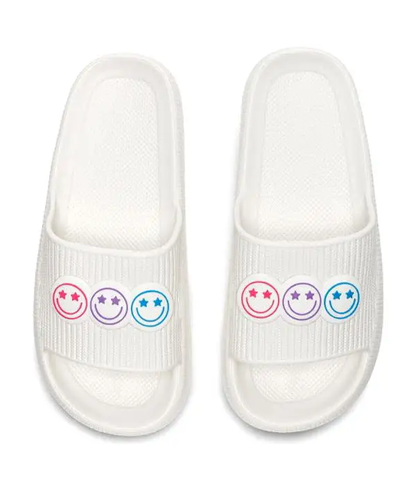 Pool Star Smile Slides - White/Multi