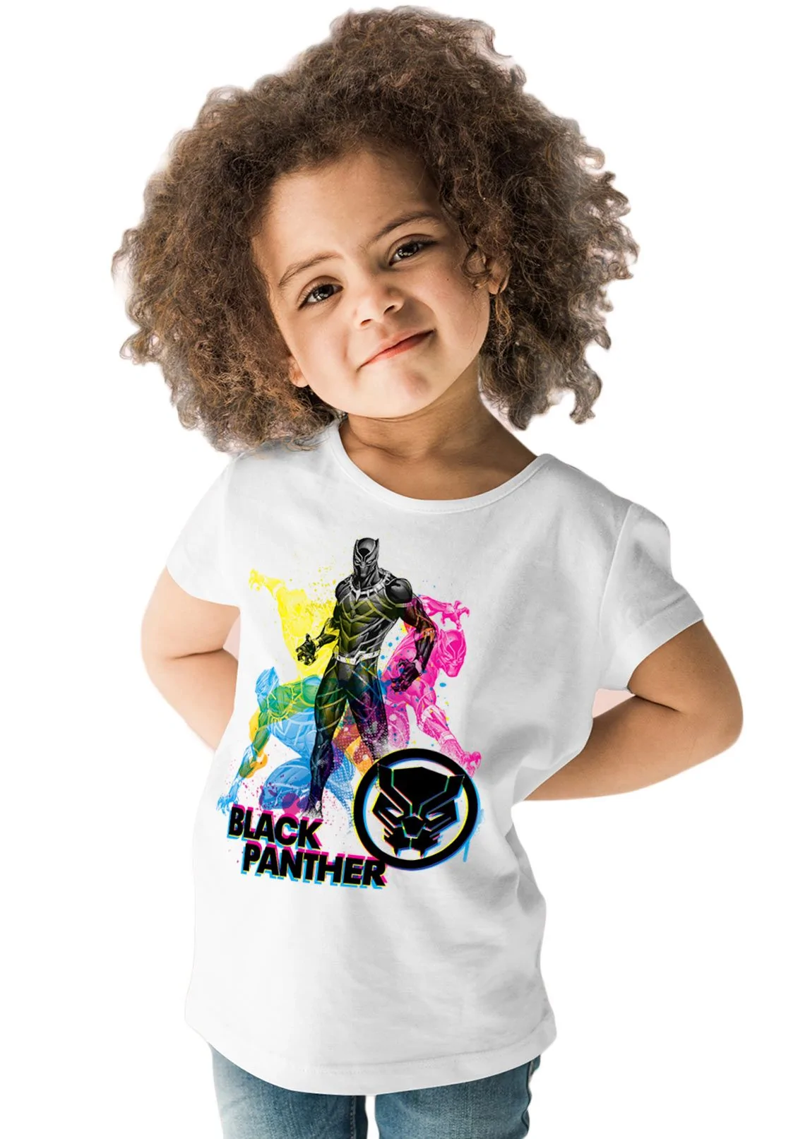 Prancing Black Panther Kids T-Shirt