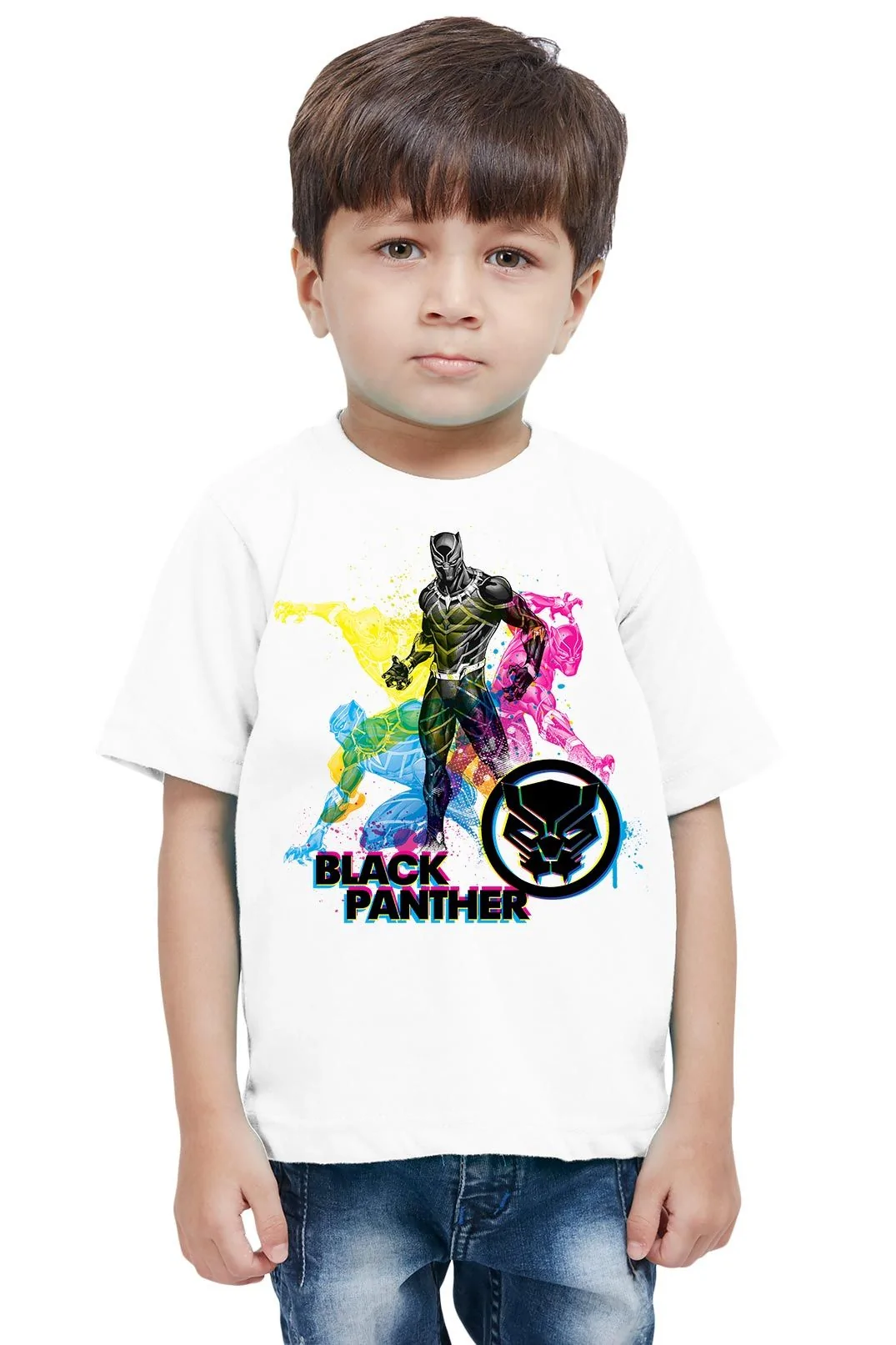 Prancing Black Panther Kids T-Shirt