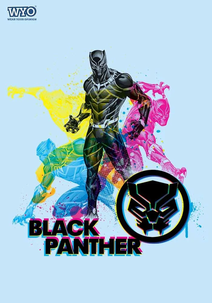 Prancing Black Panther Kids T-Shirt