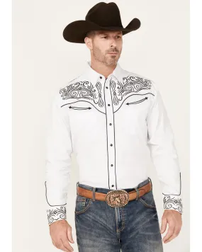 Product Name:  Rodeo Clothing Men's Embroidered Long Sleeve Snap Western Shirt