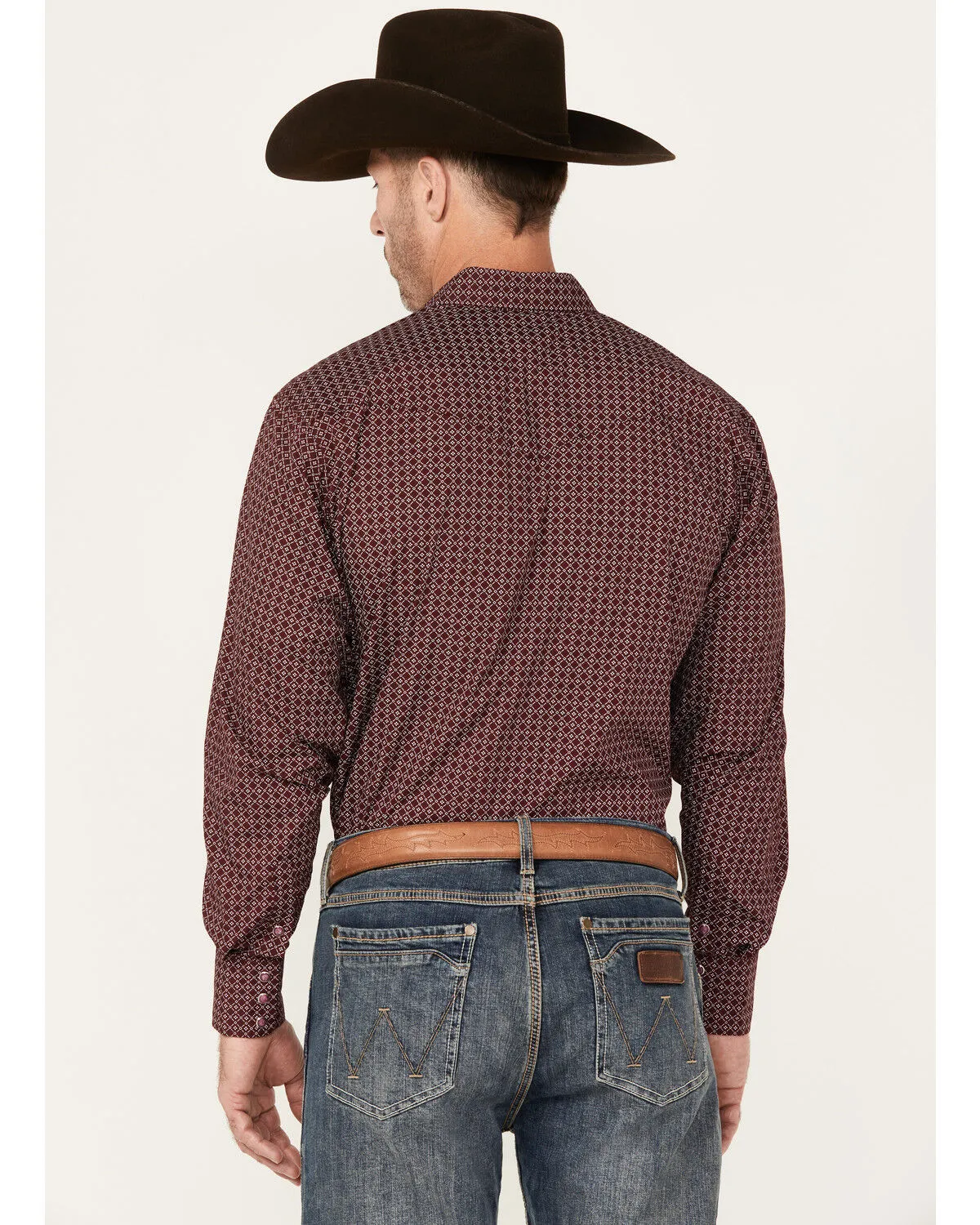 Product Name:  Rodeo Clothing Men's Geo Print Long Sleeve Snap Western Shirt