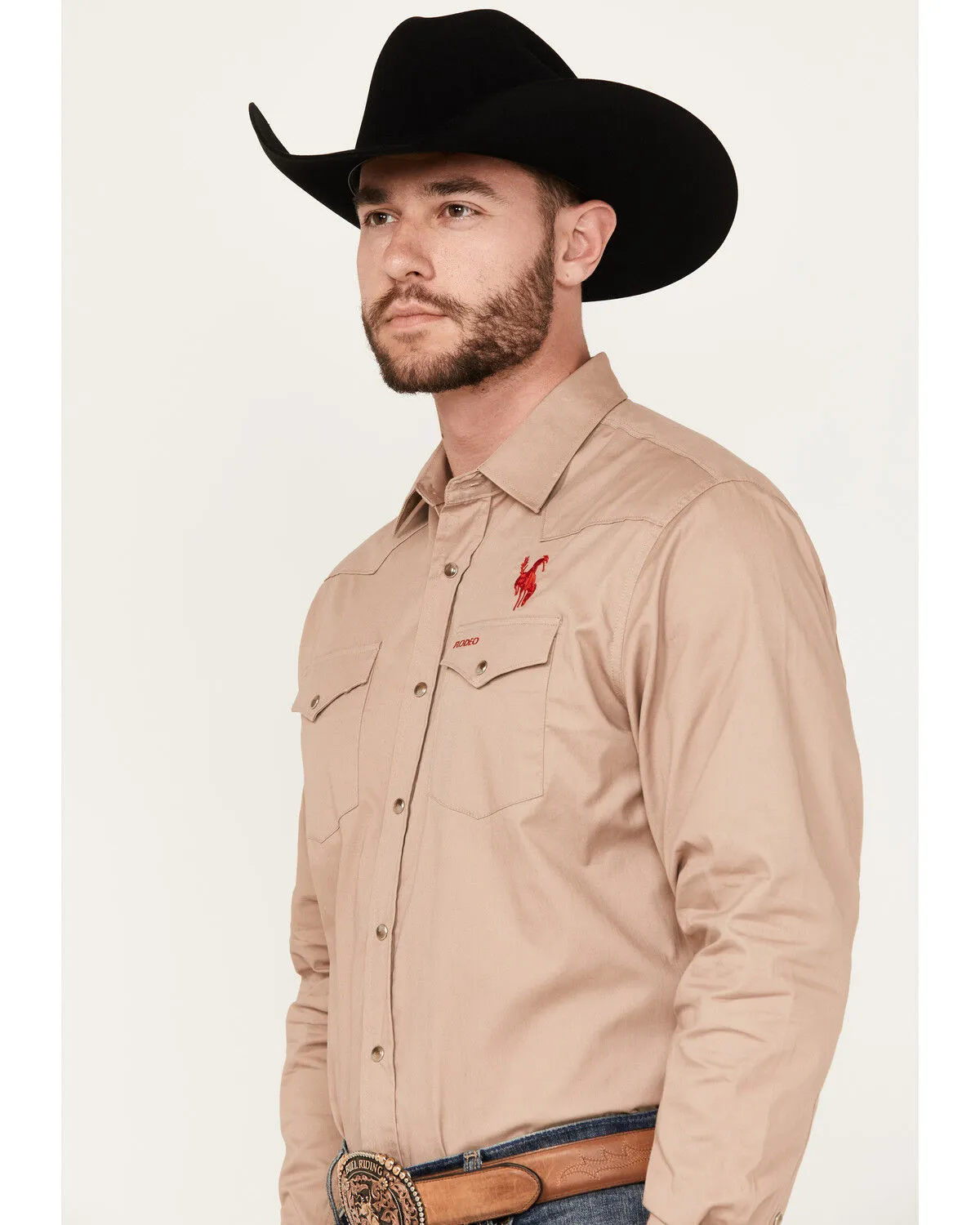 Product Name:  Rodeo Clothing Men's Mexico Flag Long Sleeve Snap Western Shirt