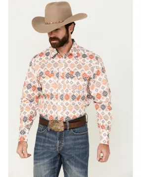 Product Name:  Rodeo Clothing Men's Southwestern Print Long Sleeve Pearl Snap Western Shirt