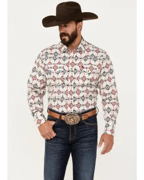 Product Name:  Rodeo Clothing Men's Southwestern Print Long Sleeve Snap Western Shirt