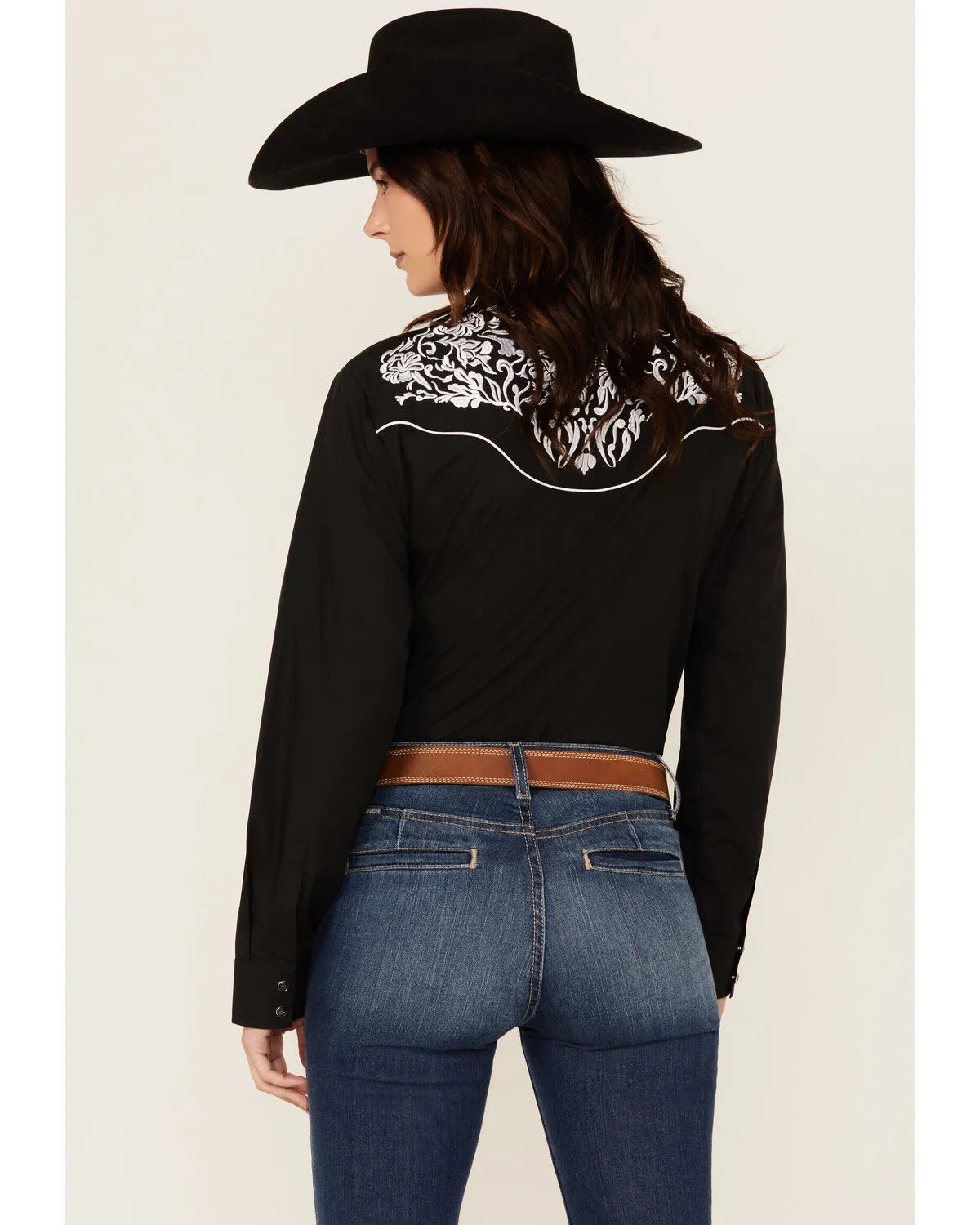 Product Name:  Rodeo Clothing Women's Embroidered Long Sleeve Snap Western Shirt