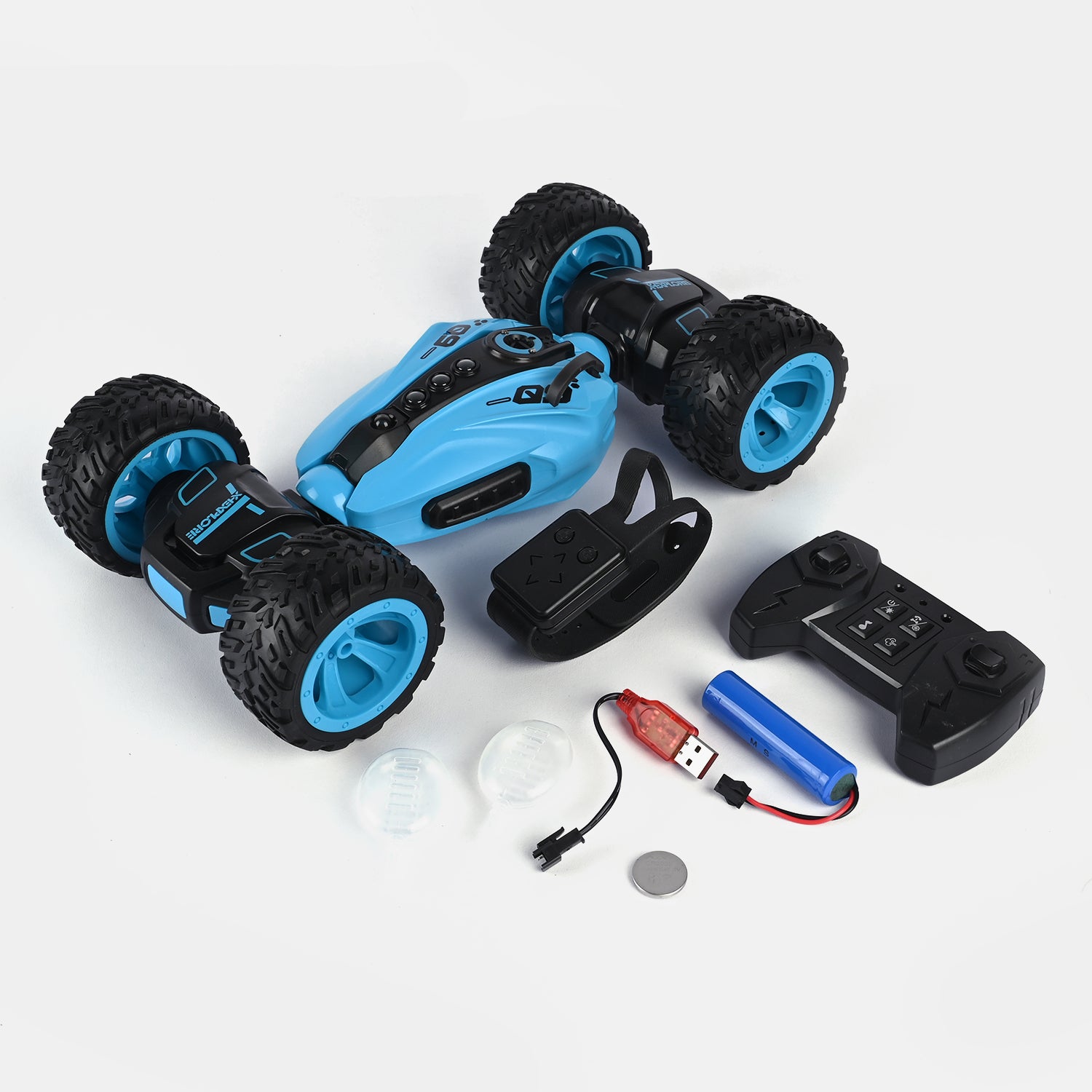 Remote & Watch Control Stunt Spray Car For Kids