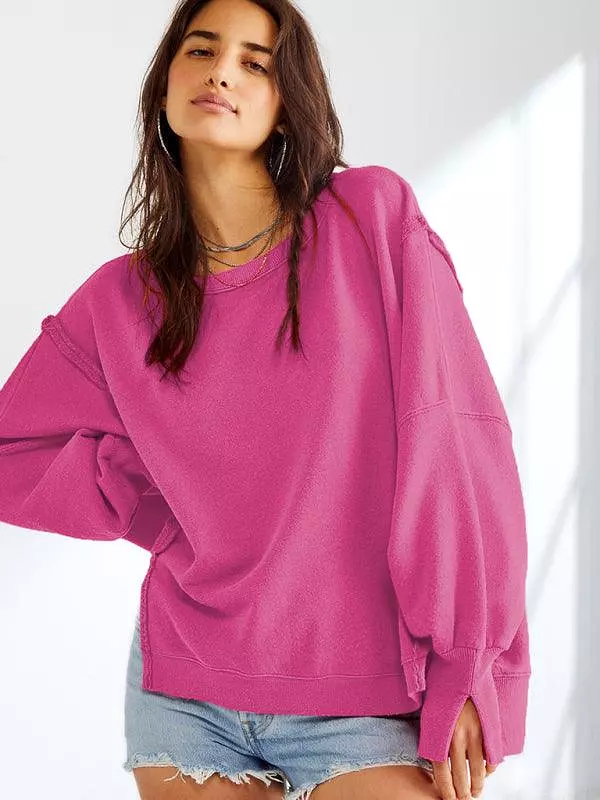 Side Slits Women Sweatshirt