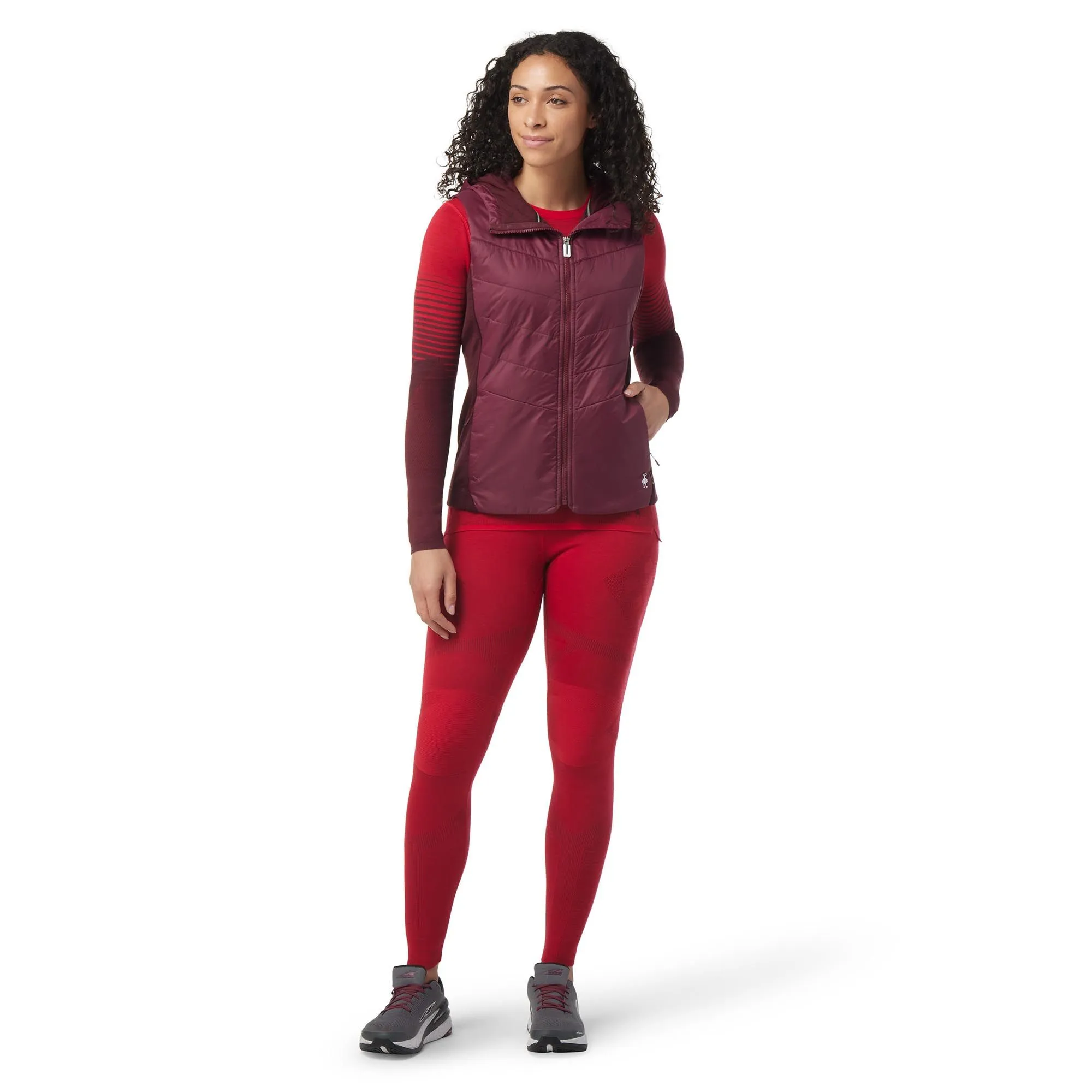 Smartrwool Smartloft Hoodie Vest Cherry Women's - A One Clothing