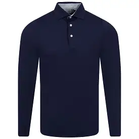 Soren Solid LS Comfort Fit Polo Atlanta Blue - 2024