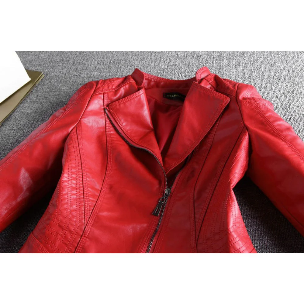 Spring And winter Women Leather Jacket Coats Slim Ladies Clothing