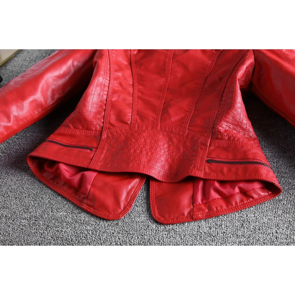 Spring And winter Women Leather Jacket Coats Slim Ladies Clothing