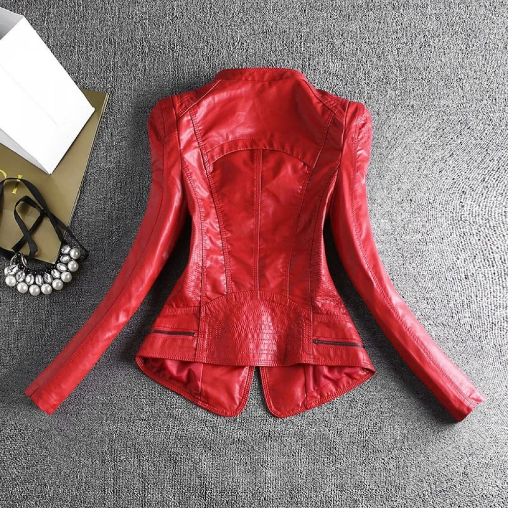 Spring And winter Women Leather Jacket Coats Slim Ladies Clothing