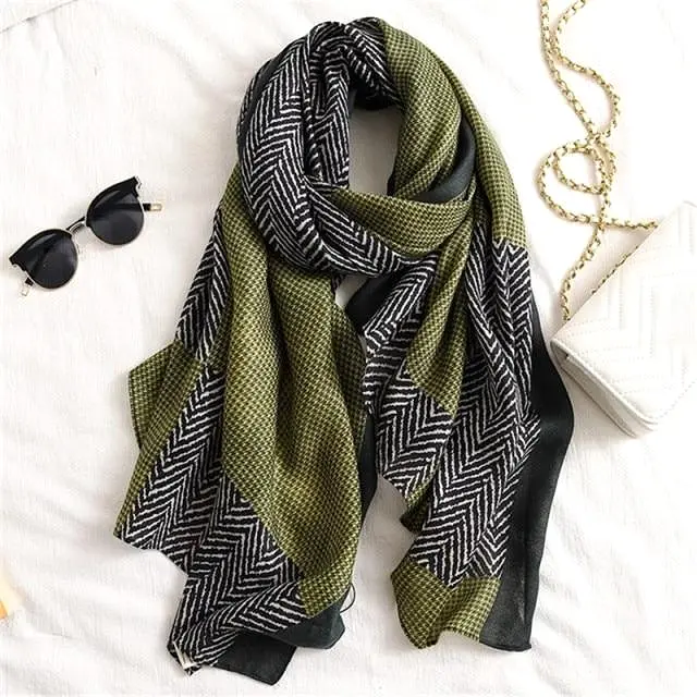 Striped Cotton Women Scarves