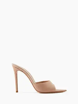 Suede Peep Toe Mule 105mm