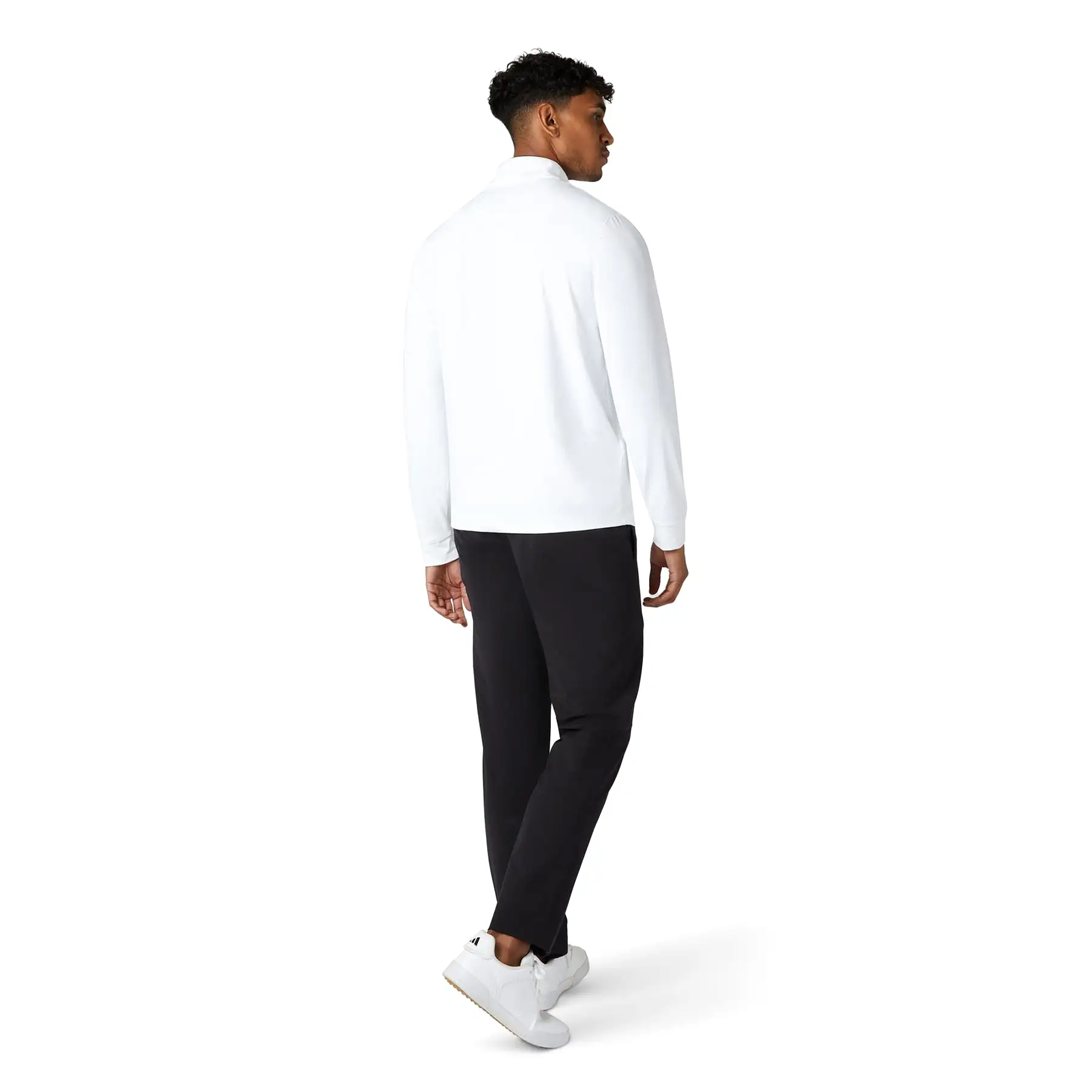 Technical Earl Quarter Zip Mid Layer Bright White - SS24