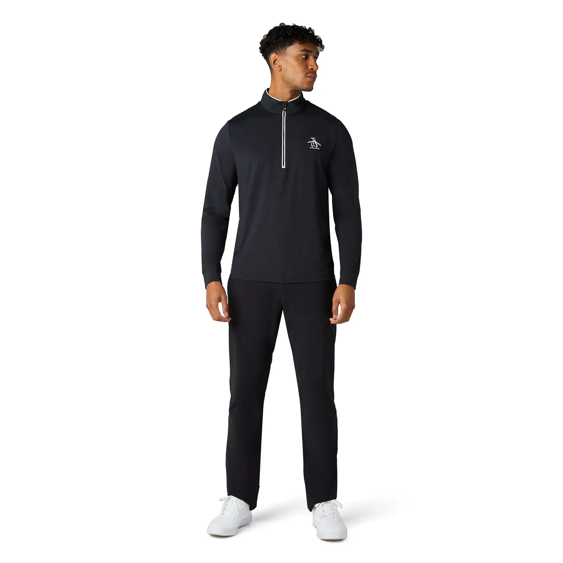 Technical Earl Quarter Zip Mid Layer Caviar Black - SS24