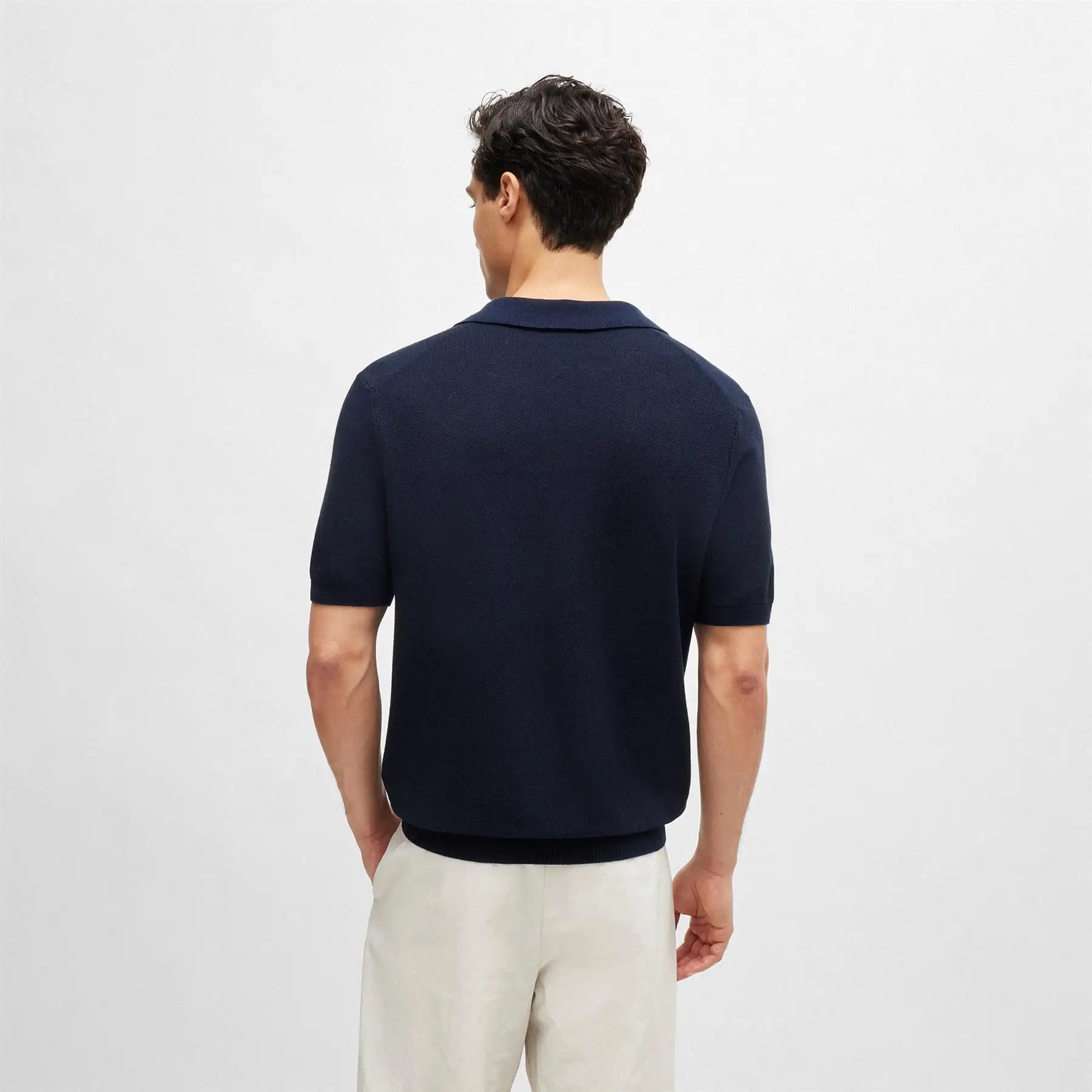 Tempio Regular Fit Knitted Polo Dark Blue - SU24