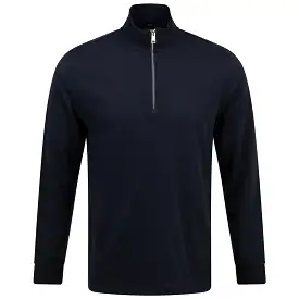 Tenore 20 Slim Fit Cotton LS Polo Dark Blue - SU24