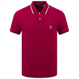 Tipped Organic Pique Polo Sangria - SS23