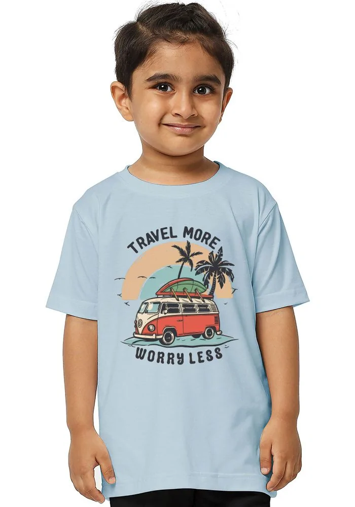 Travel More Worry Less Kids T-Shirt