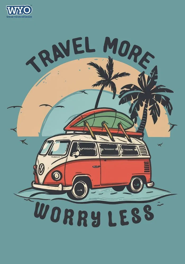 Travel More Worry Less Kids T-Shirt