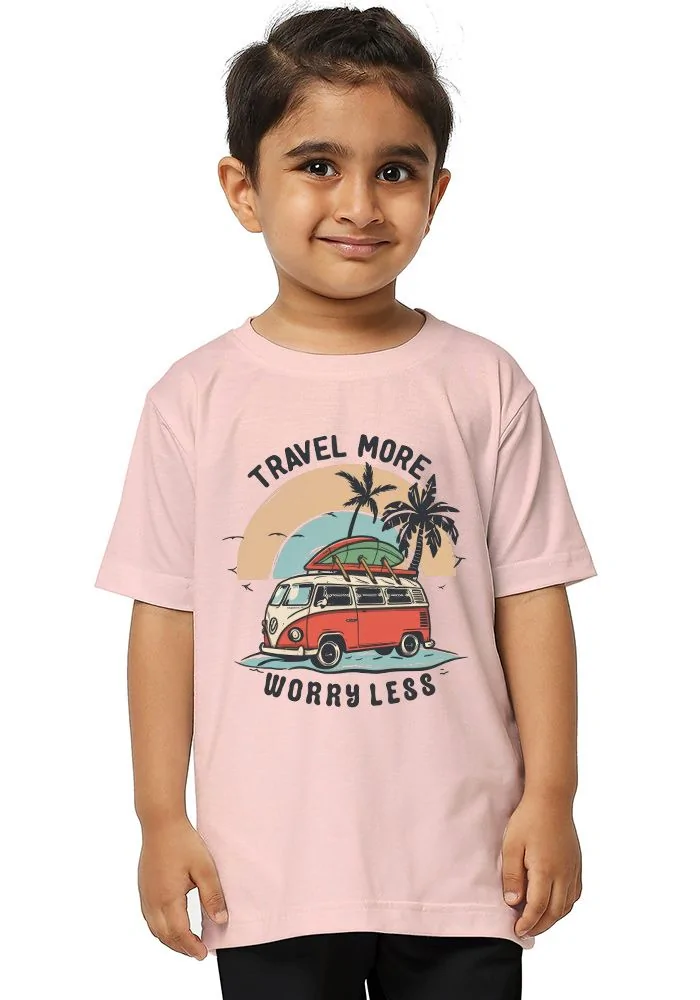 Travel More Worry Less Kids T-Shirt