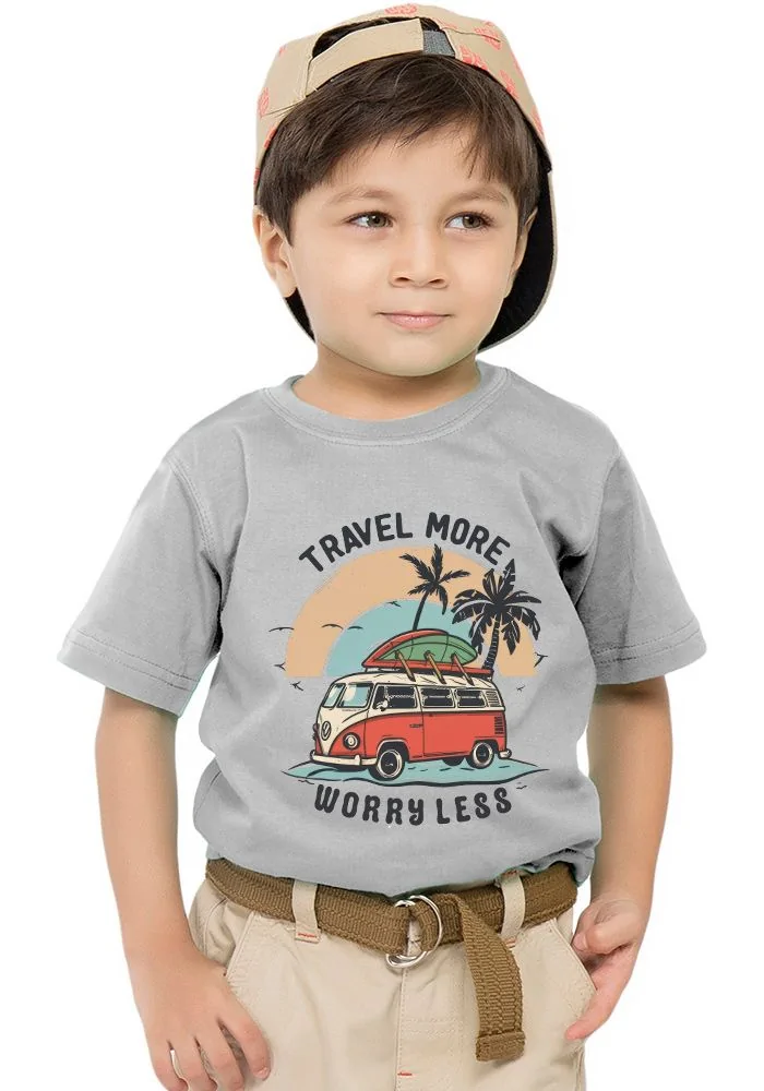 Travel More Worry Less Kids T-Shirt