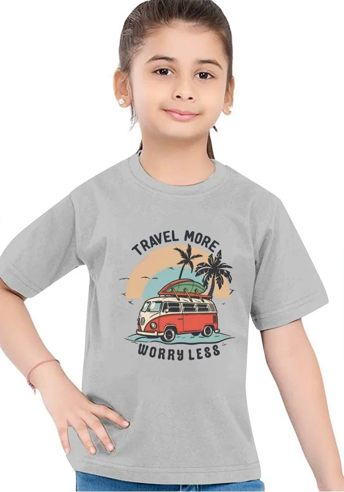 Travel More Worry Less Kids T-Shirt