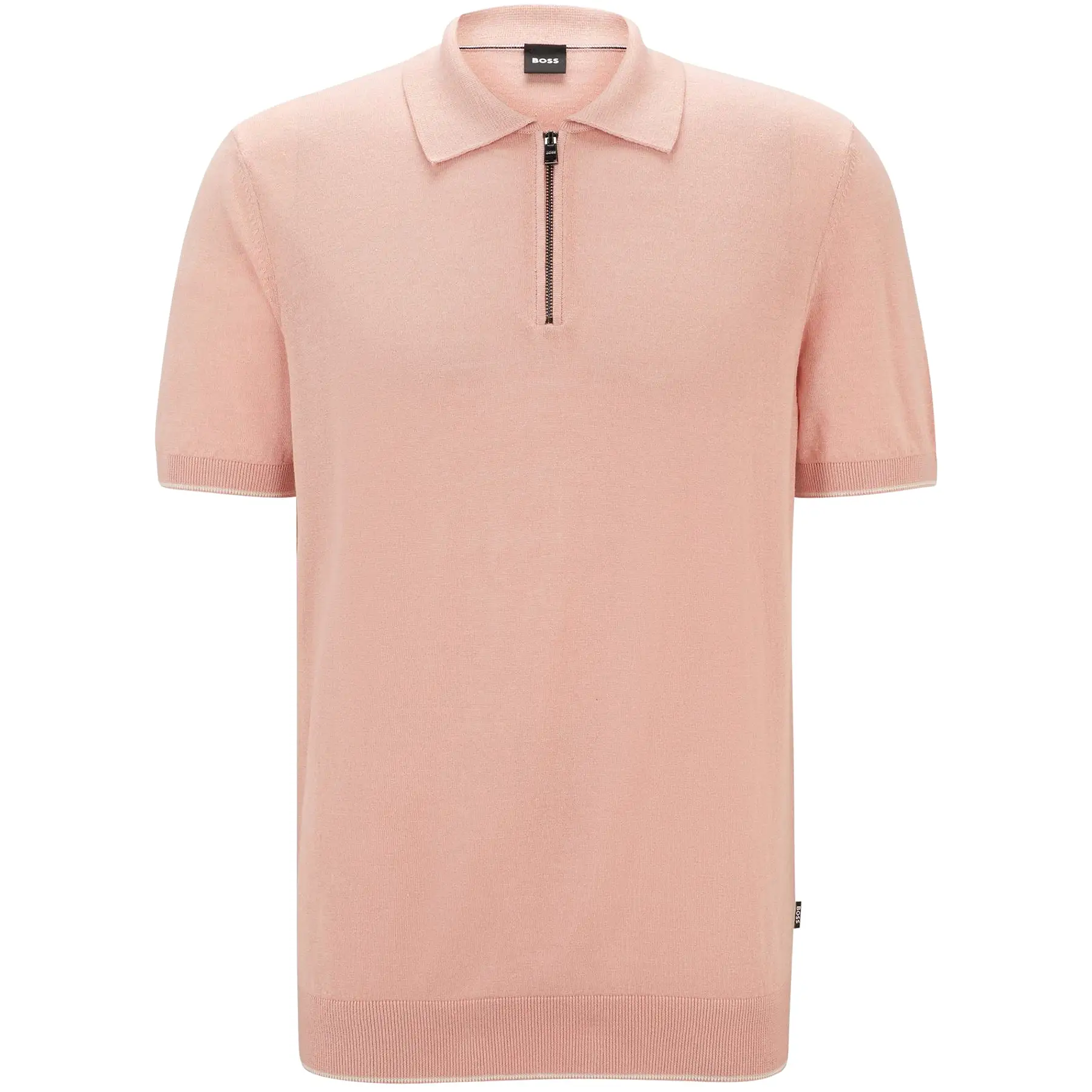 Trieste Regular Fit Linen Polo Open Pink - SU24