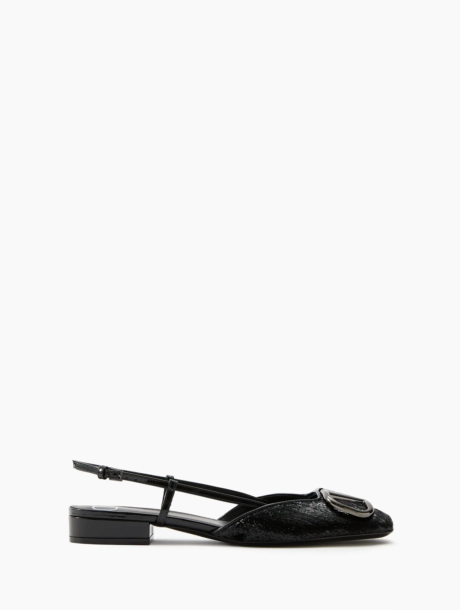 V Logo Slingback Flat