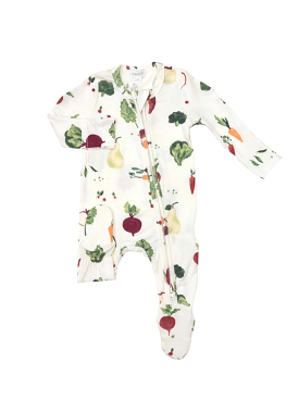 Watercolor Baby Veggies Footie