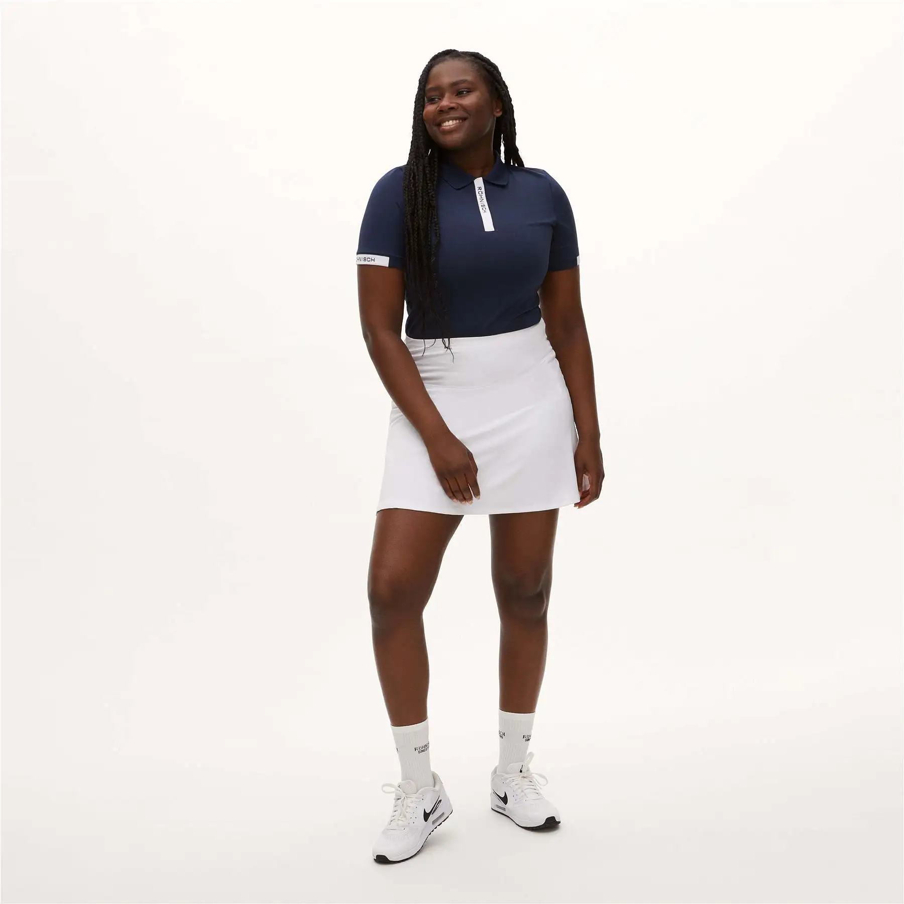 Womens Abby Regular Fit Stretch Polo Navy - 2024