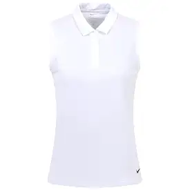 Womens Dri-FIT Victory Sleeveless Solid Polo White - SS24