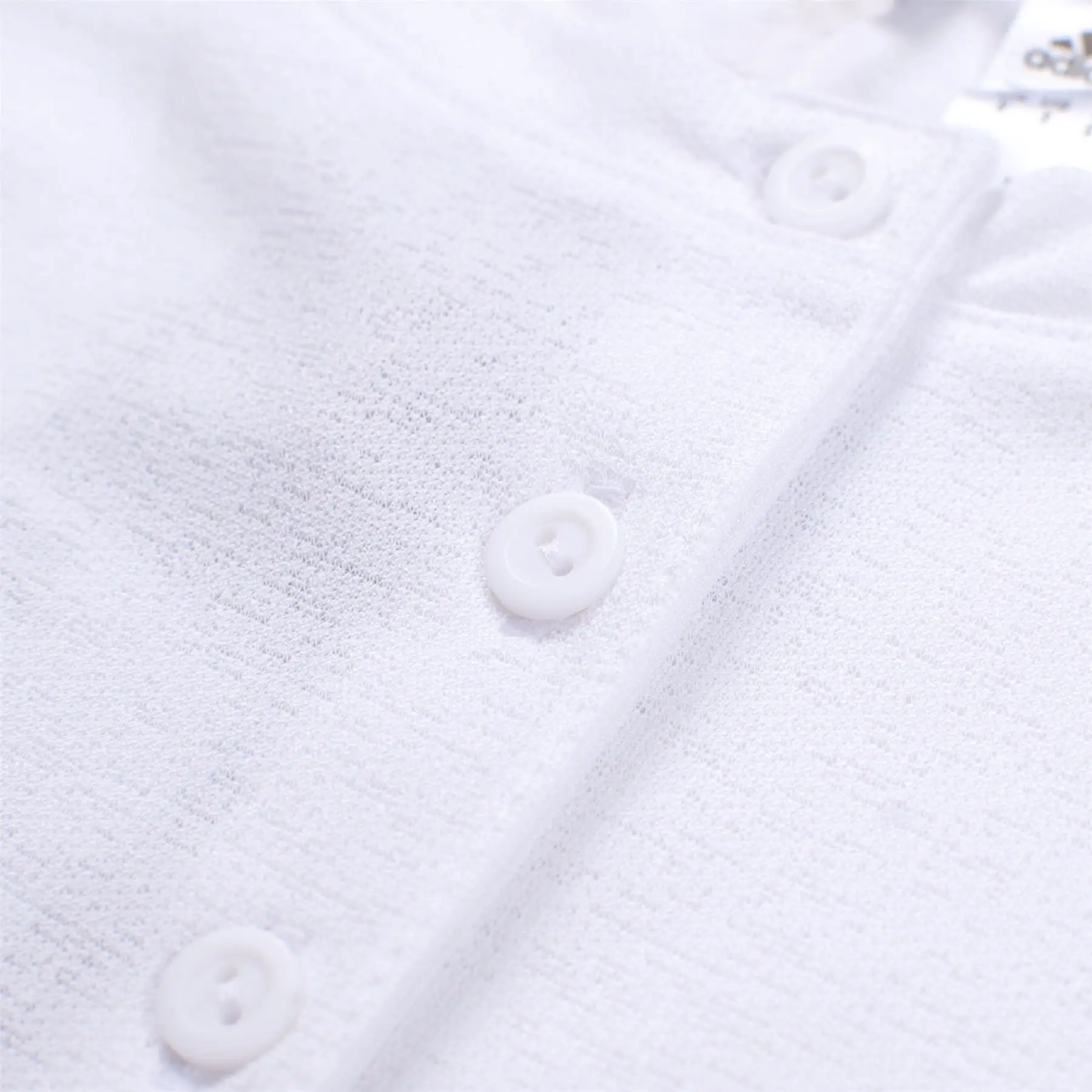 Womens Essential Henley Polo White - SS22