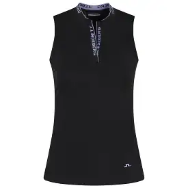 Womens Leya Sleeveless Polo Black - AW23