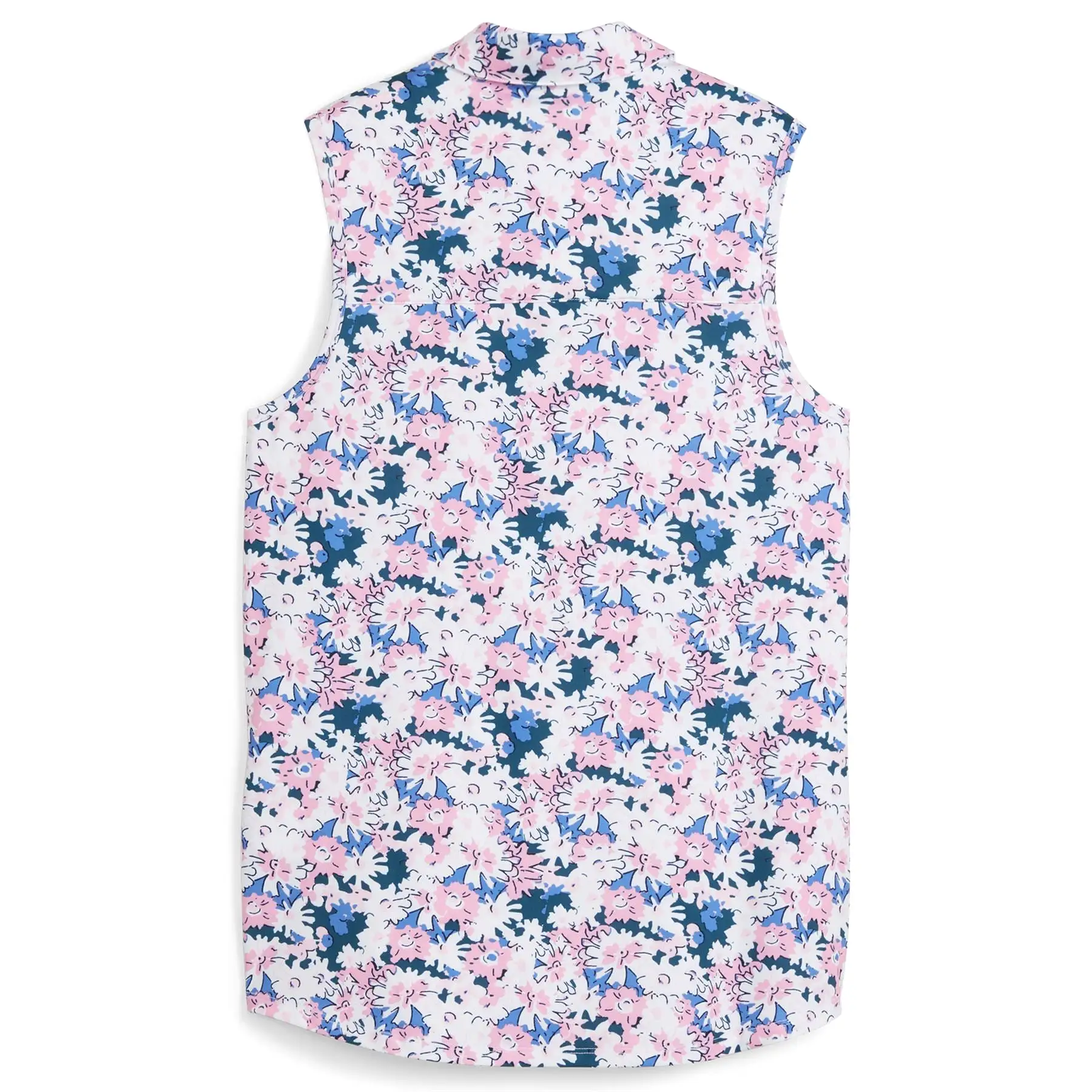 Womens MATTR Bloom Sleeveless Polo Pink/White - SS24